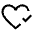 Heart Check Icon from Outlined Line - Material Symbols Set