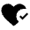 Heart Check Fill Icon from Sharp Fill - Material Symbols Set