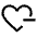 Heart Minus Icon from Outlined Line - Material Symbols Set