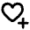 Heart Plus Icon from Rounded Line - Material Pro Set