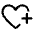 Heart Plus Icon from Rounded Line - Material Symbols Set