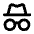 Incognito Icon from Rounded Line - Material Pro Set