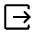 Output Icon from Rounded Line - Material Symbols Set