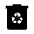 Recycling Bin Fill Icon from Outlined Fill - Material Pro Set