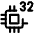 Computer Chip 32 Icon from Ultimate Regular - Free Set