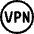 Vpn On Circle Icon from Ultimate Regular - Free Set