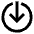 Arrow Download Receive Icon from Sharp Line Set