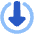 Arrow Download Receive Icon from Plump Flat Set