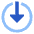 Arrow Download Receive Icon from Sharp Flat Set