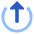 Arrow Upload Send Icon from Sharp Flat Set