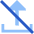 Upload Off Disable Icon from Sharp Flat Set