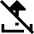 Upload Off Disable Icon from Sharp Solid Set