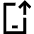 Upload Phone Mobile Icon from Sharp Line Set