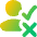 Person Checkmark Xmark Icon from Flex Gradient Set