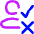 Person Checkmark Xmark Icon from Flex Neon Set