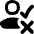 Person Checkmark Xmark Icon from Flex Remix Set