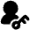 User Account Passkey Icon from Plump Solid Set
