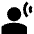 User Audio Listening Icon from Sharp Solid Set