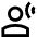 User Audio Listening Icon from Sharp Line Set