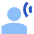 User Audio Listening Icon from Sharp Flat Set