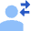 User Customer Transaction Icon from Sharp Flat Set