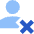 User Delete Cross Icon from Sharp Flat Set