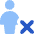 User Full Body Delete Cross Icon from Core Flat Set