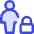 User Full Body Lock Privacy Icon from Core Duo Set