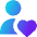 User Heart Favorite Love Icon from Core Gradient Set