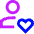 User Heart Favorite Love Icon from Sharp Neon Set