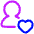 User Heart Favorite Love Icon from Plump Neon Set