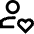 User Heart Favorite Love Icon from Sharp Line Set