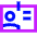 User Identifier Card Icon from Sharp Neon Set