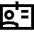 User Identifier Card Icon from Sharp Line Set