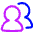 User Multiple Group Icon from Plump Neon Set