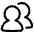 User Multiple Group Icon from Plump Line Set