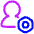 User Setting Bolt Nut Icon from Plump Neon Set