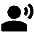 User Speaking Icon from Sharp Solid Set