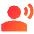 User Speaking Icon from Sharp Gradient Set