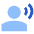 User Speaking Icon from Sharp Flat Set