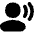 User Speaking Icon from Flex Solid Set