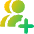 Users Group Add Icon from Core Gradient Set