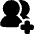 Users Group Add Icon from Plump Solid Set