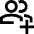 Users Group Add Icon from Sharp Line Set