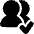 Users Group Check Icon from Plump Solid Set
