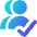 Users Group Check Icon from Core Gradient Set