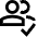 Users Group Check Icon from Sharp Line Set