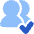 Users Group Check Icon from Plump Flat Set