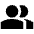 Users Group Solo Icon from Sharp Solid Set