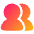 Users Group Solo Icon from Plump Gradient Set